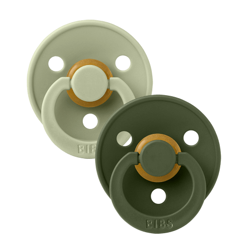 BIBS Colour 2 Pack - Sage & Hunter Green Baby Pacifiers – Bibsworld store US