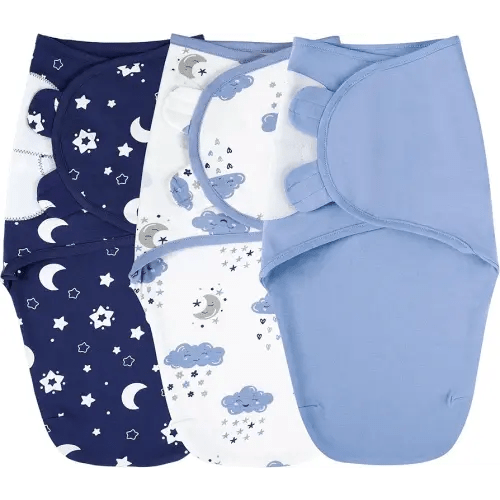 Yoofoss Baby Swaddles for Newborns 100% Organic Cotton, Adjustable Swaddle Sleep Sack 0-3 Months Newborn Swaddle Sack, Breathable Soft(Small)