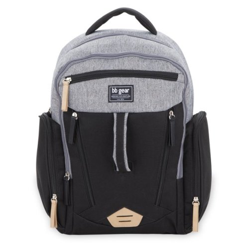 Baby Boom Backpack Diaper Bag with Adjustable Shoulder Strap, Heather Grey