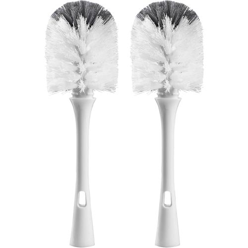 Bottle Brush Replacement Head for OXO Bottle Brush Tot Only, 2 Pack Bottle Brush Refills, Dual Bristle Design for Baby Bottles, Water Bottles, Glasswares