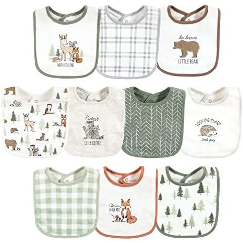 Hudson Baby Unisex BabyCotton Bibs