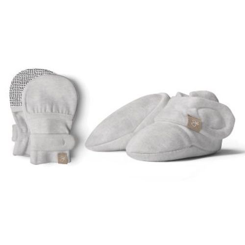 Goumi Stay On Baby Mitts & Boots Set - Storm Gray 0-3M
