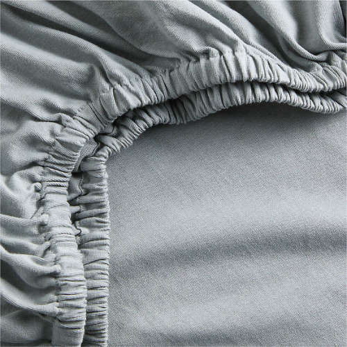 Baby's Blue Organic Cotton Heathered Jersey Baby Crib Fitted Sheet