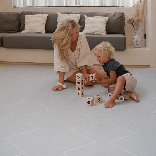 Toddlekind Premium Foam Playmats Tulum Collection - Stone, Standard