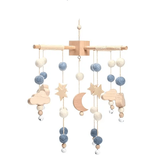 Baby Mobile for Crib | Baby Crib Nursery Mobile Star Moon for Baby Boys and Girls | Boho Nursery Decor | Baby Shower Set for Infant Bedroom Hanging Decoration Toy