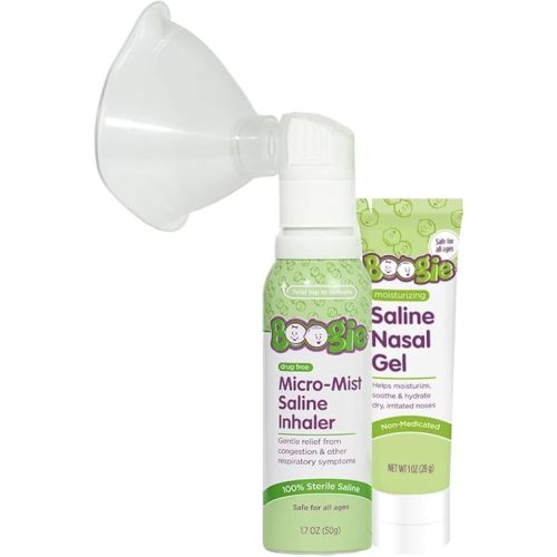 Boogie Micro-Mist Inhaler with Nasal Gel, Baby Nose Congestion Relief, Soothes and Hydrates Dry or Irritated Noses, Unscented