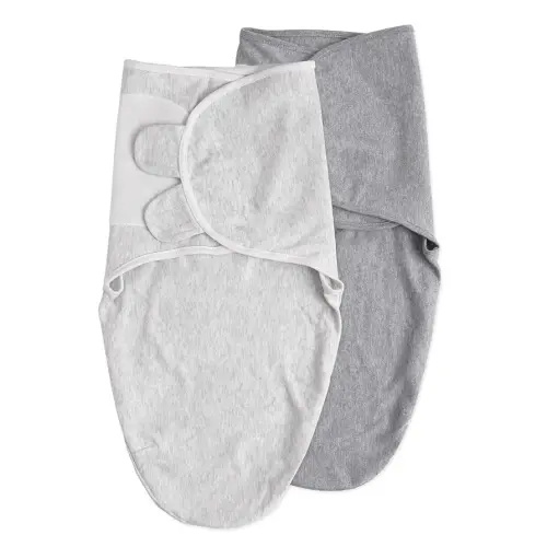 Soarwg Kids Baby Swaddle, Organic Baby Swaddles 0-3 Months, Swaddle Blanket, Swaddle Sack, Adjustable Newborn Infant Swaddle for Boy, Standard 100 by Oeko-TEX, Gray 2 Pack Small