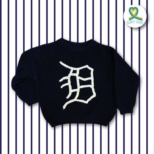 Baseball Detroit Tigers, Baby name sweater, Detroit baby sweater, New born baby clothes, gender reveal ideas, Pink Detroit logo