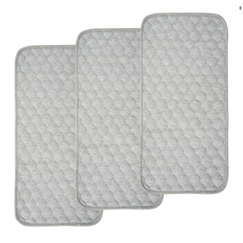 BlueSnail Quilted Thicker Waterproof Changing Pad Liners 3 Count(Gray 13” x 27”)