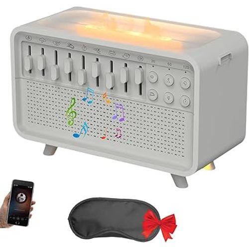 Bulora Sound Box, Belora Sleep Machine, White Noise Night Light Humidifier, Velmina Sound Box with 8 Ambient Sounds, Bluetooth 5.3, 200ml Water Tank Capacity, for Faster, Deeper Sleep