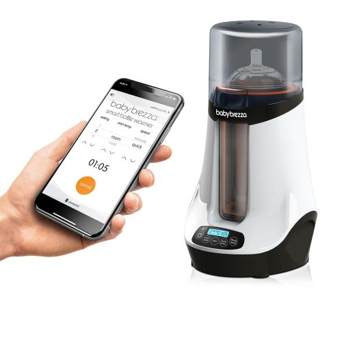 Baby Brezza Safe + Smart Bottle Warmer, White on Black