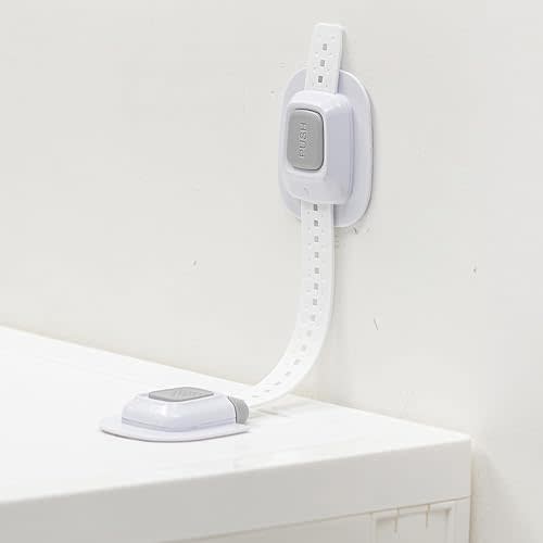 YEYA No Drill Anti tip Furniture Straps Wall Anchors for Baby proofing (2024 Upgraded 2P)