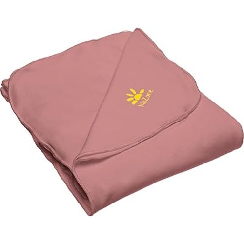 Nozone Baby Blanket, Sun Protective, Soft Rayon from Bamboo, UPF 50+ in Ash Rose