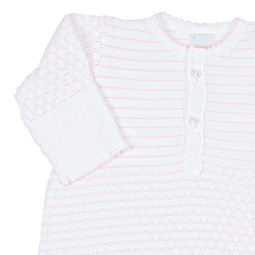 Paty Knit Placket Gown (Pinstripe) #354