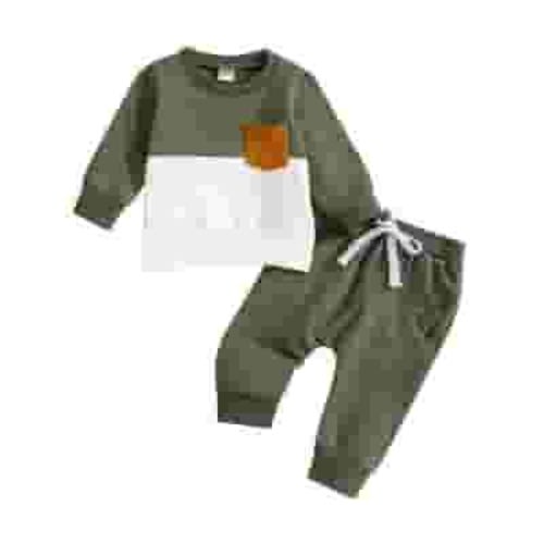 HCNTES Toddler Baby Boy Girl Outfit Long Sleeve Sweatshirts Pants Clothes Set Boys 2PCS
