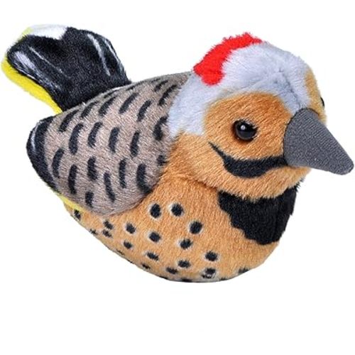 Wild Republic Audubon Northern FlickerPlush with Authentic Bird Sound, Stuffed Animal Toys for Kids and Birders