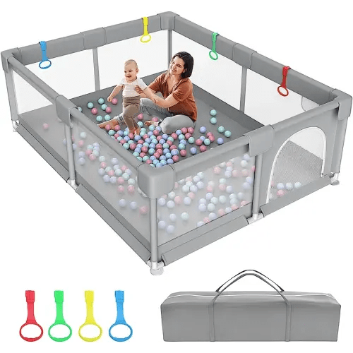 79" ×71" Extra Large Baby Playpen, Big Playpen for Babies and Toddlers, Gap-Free, Climb-Proof Play Yard for Baby, Spacious Baby Play Pen with Zippered Door and Storage Bag