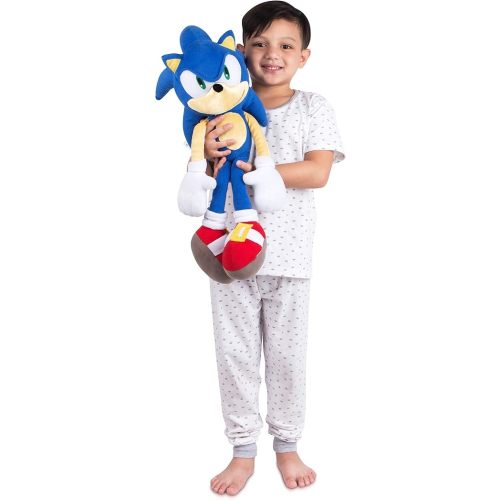Franco Kids Bedding Super Soft Plush Cuddle Pillow Buddy, One Size, Sonic The Hedgehog