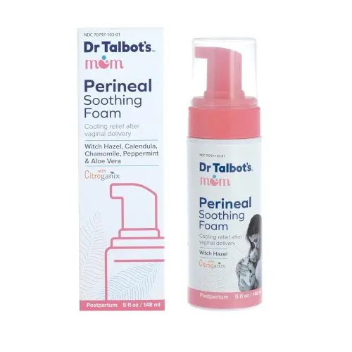 Dr. Talbot's Mom Perineal Soothing Foam - Cooling Postpartum Relief with Witch Hazel and Citroganix - Postpartum Essentials - 5 fl oz