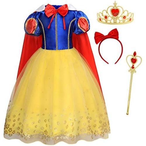 COTRIO Princess Dress Up for Girls Halloween Costume for Girl Dress Up Clothes Toddler Kids Outfit with Accessories
