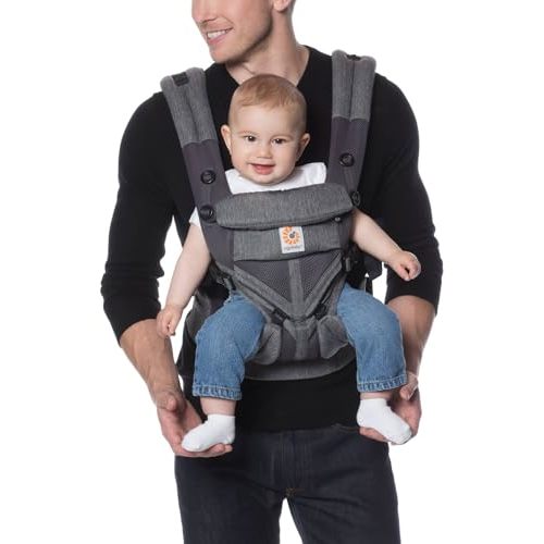 Ergobaby Omni 360 All-Position Baby Carrier for Newborn to Toddler with Lumbar Support & Cool Air Mesh (7-45 Lb), Classic Weave