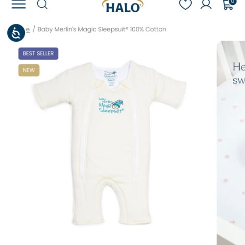 Cream Baby Merlin’s Magic Sleepsuit | Soft 100% Cotton Infant Sleepsuit