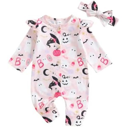 Halloween Newborn Baby Girl Clothes Infant Long Sleeve Romper Jumpsuit Bodysuit Christmas Outfits