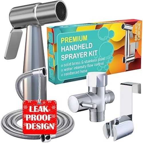 Bidet Sprayer - Jet Spray for Toilet, Adjustable Water Pressure, Easy to Install - Toilet Faucet, Bidet Attachment for Toilet, Muslim Shower for Feminine Wash and Cloth Diaper Sprayer
