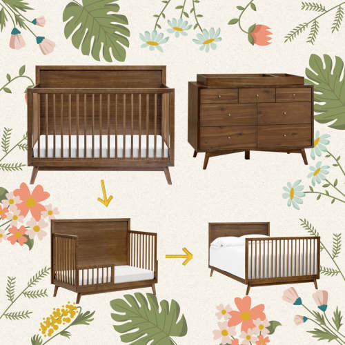 Babyletto Palma 4-in-1 (Crib, Toddler Rail, and Double Dresser)