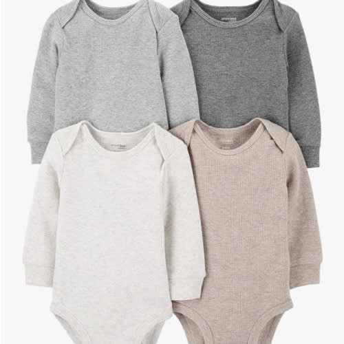 Simple Joys by Carter's Baby 4-Pack Long-Sleeve Thermal Bodysuit