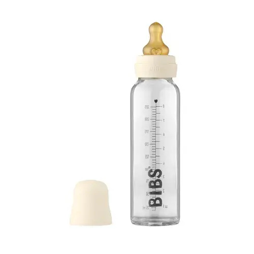 Bibs Glass Bottle 225ML - Ivory | Baby Bunting AU