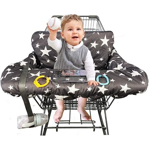 Shopping Cart Cover for Baby, Toddler 2-in-1 High Chair Cover, Star Print