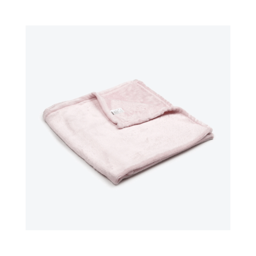 Coral Fleece Throw - Blush Pink