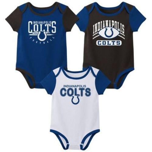 Nfl Indianapolis Colts Infant Boys' 3pk White Bodysuit