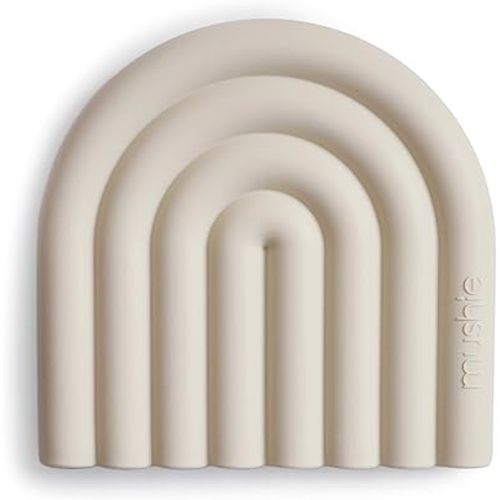 mushie Silicone Baby Teether Toy | Rainbow (Shifting Sand)