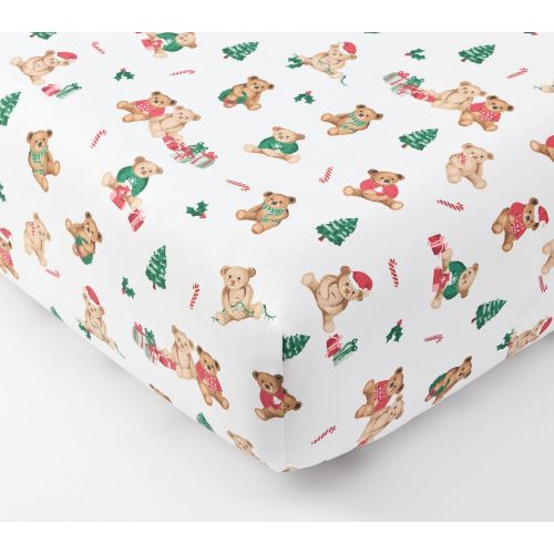 Teddy Bear Holiday Baby Quilt | Pottery Barn Kids