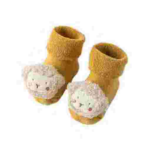 AJIWYH Baby Girl Baby Floor Crawling Socks (Yellow,6-12 Months)