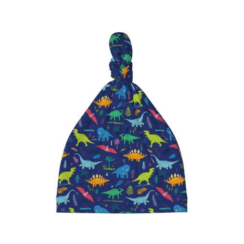 Naloa Dinosaurs Adventure Baby Newborn Hats, Infant Knotted Baby Hat, Beanie Top Knot Caps for Baby Boys Girls