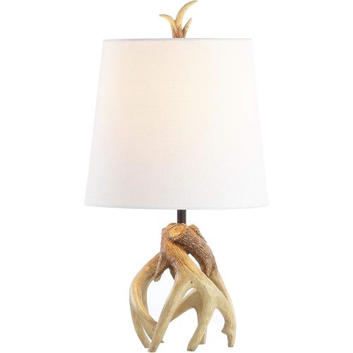 JONATHAN Y JYL4034A Vermont 19" Antler Resin LED Table Lamp Coastal Bedside Desk Nightstand Lamp for Bedroom Living Room Office College Bookcase LED Bulb Included, Natural