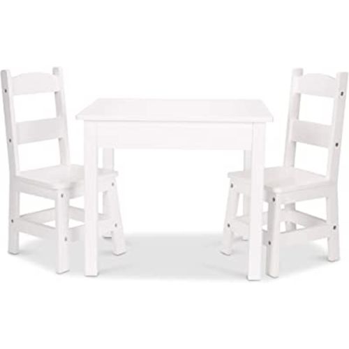 Melissa & Doug Wooden Table & Chairs - White