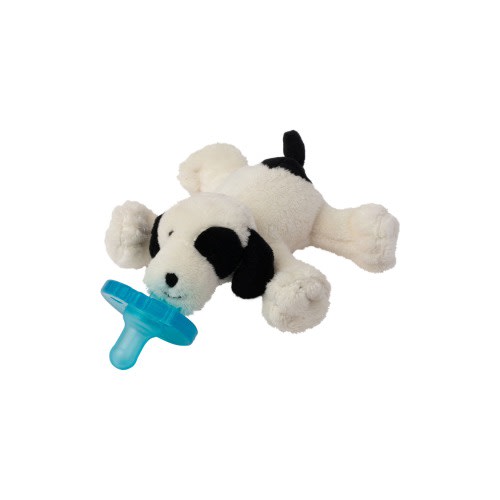 WubbaNub™ Plush Pacifier Toy, Black/ White Dog