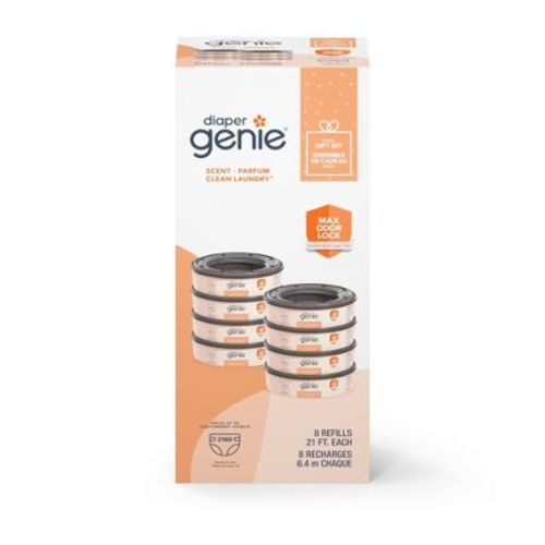 Diaper Genie Diaper Disposal Pail System Refill - Clean Laundry - 8pk