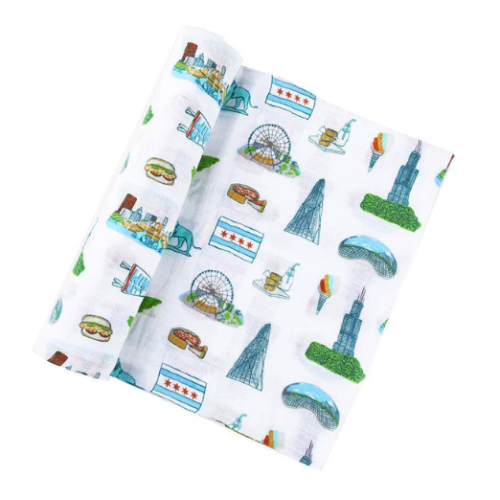 Little Hometown Chicago Baby Swaddle