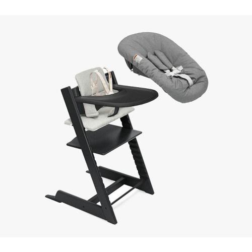 Stokke® Tripp Trapp® High Chair², Cushion, Tray, & Newborn Set Bundle