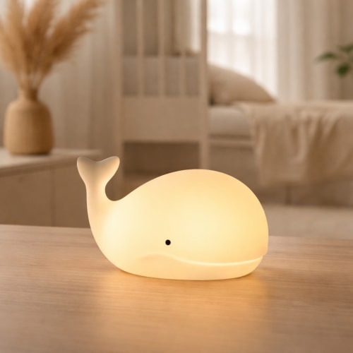 Night Lamp Silicone Whale Touch Control USB Rechargeable