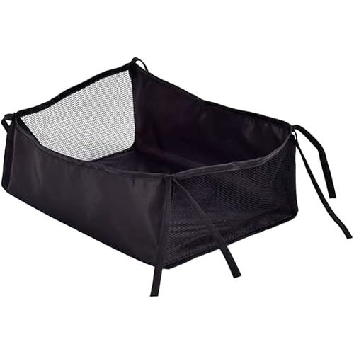 Kisangel Baby Stroller Organizer, Universal Stroller Bottom Mesh Basket Oxford Cloth Hanging Storage Bag Hamper for Nappy Storage Pouch