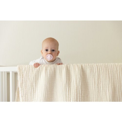 Dye-Free Natural All-Season Organic Muslin Mini Blanket