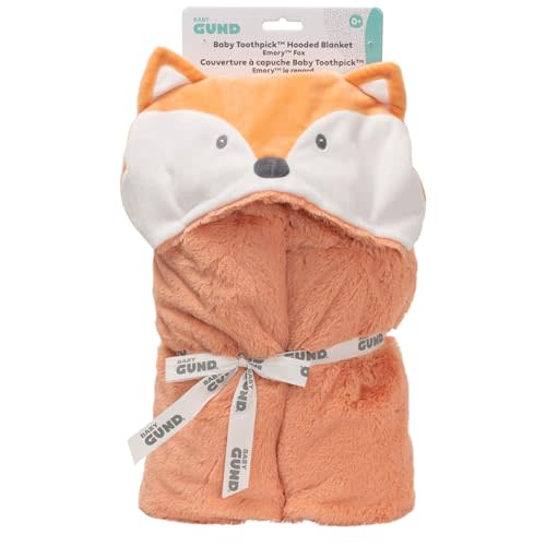 Baby GUND Lil’ Luvs Hooded Blanket, Emory Fox, Ultra Soft Plush Security Blanket for Babies and Newborns