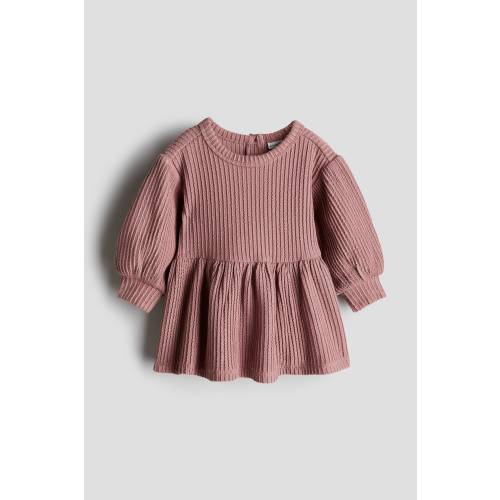 TEXTURED-JERSEY DRESS