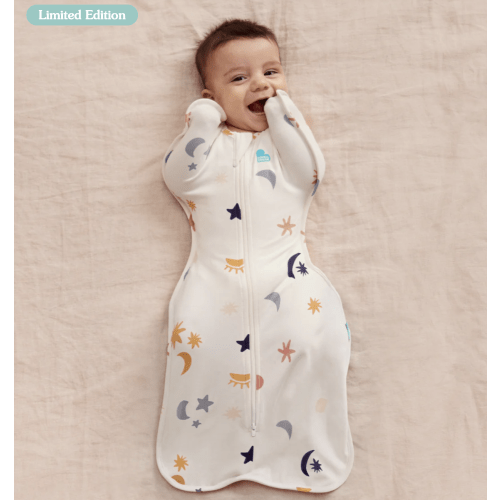 Swaddle Up™ 1.0 TOG Organic Cotton Buff Lunar